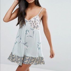 Free People blue floral sun dress